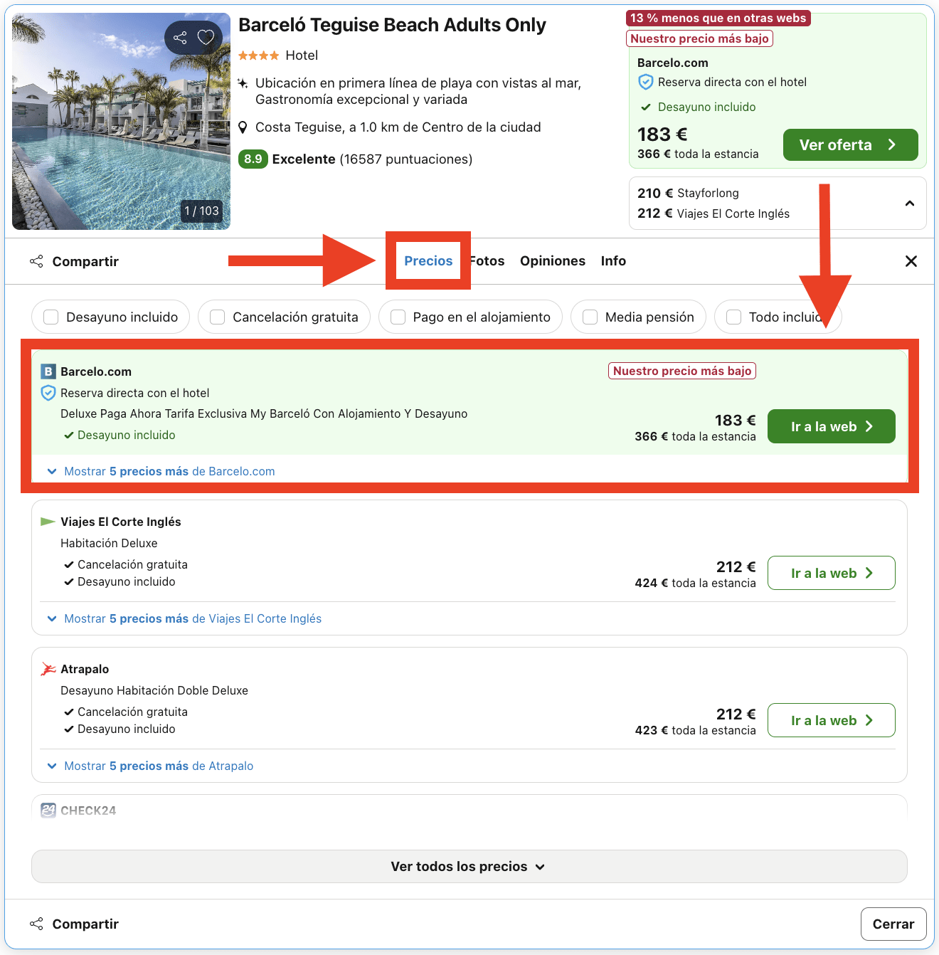 Lanzarote: hotel 4* Barceló con desayuno por 91€