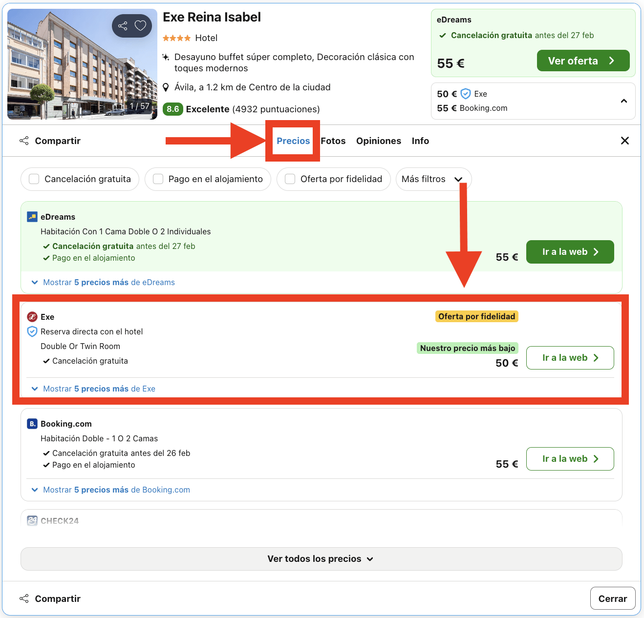 Hotel 4* en el centro de Ávila por 25€