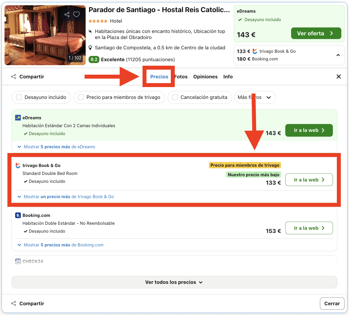 Parador considerado como el hotel más antiguo de España con desayuno incluido por 66€