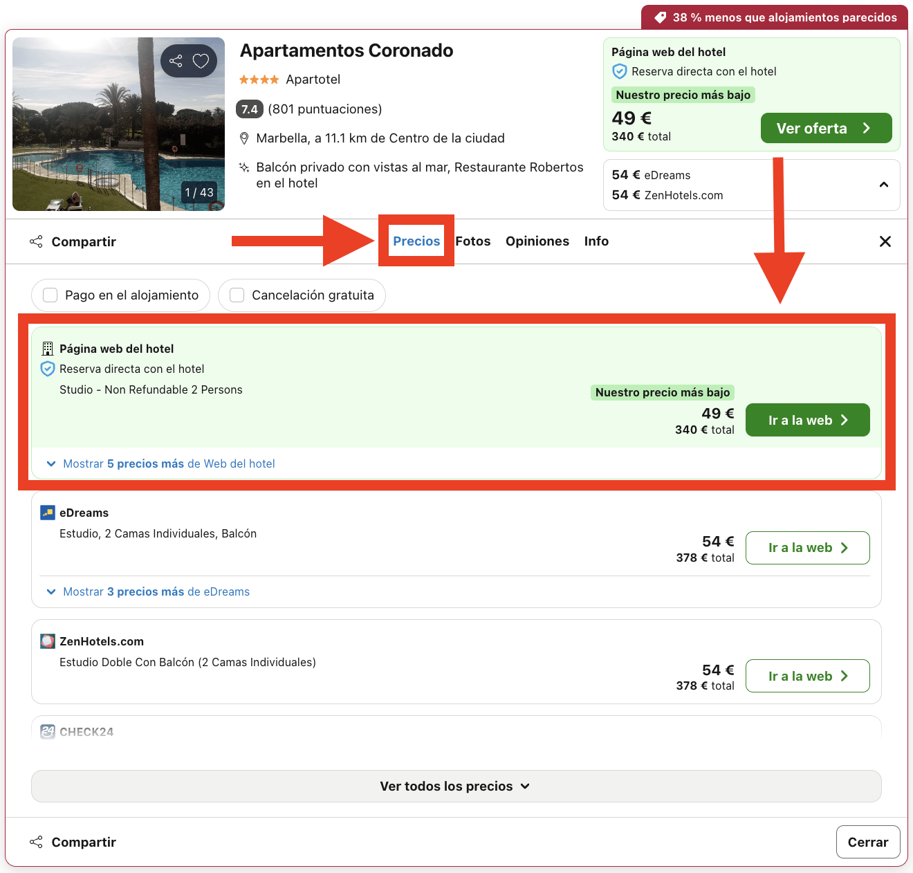 7 noches en un aparthotel 4* de Marbella por 170€