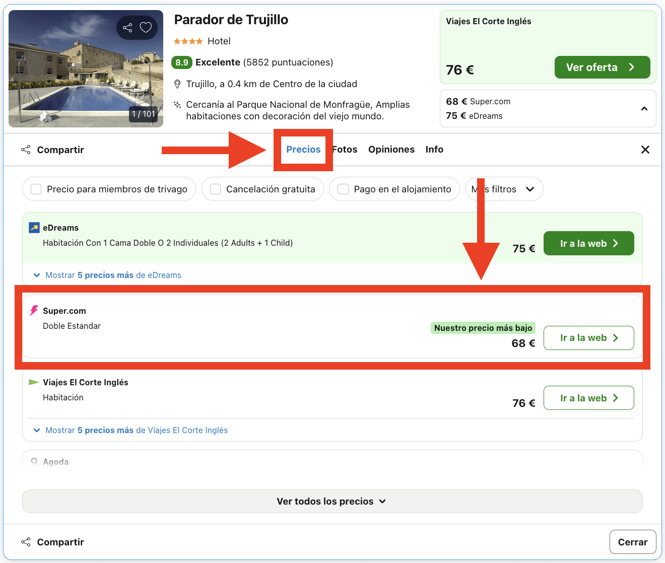 Parador en el antiguo convento franciscano de Santa Clara del siglo XVI por 34€