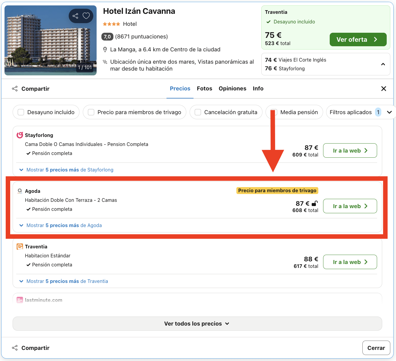 Primavera en La Manga: hotel 4* en régimen de pensión completa por 43€