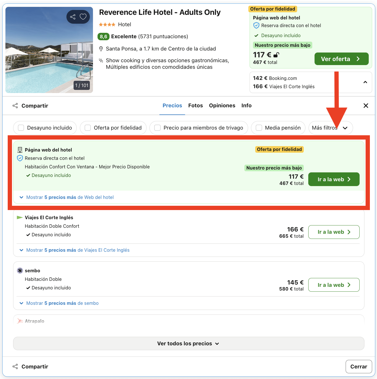 Hotel 4* a un paso de playa con spa, gimnasio, 4 piscinas y desayuno por 58€