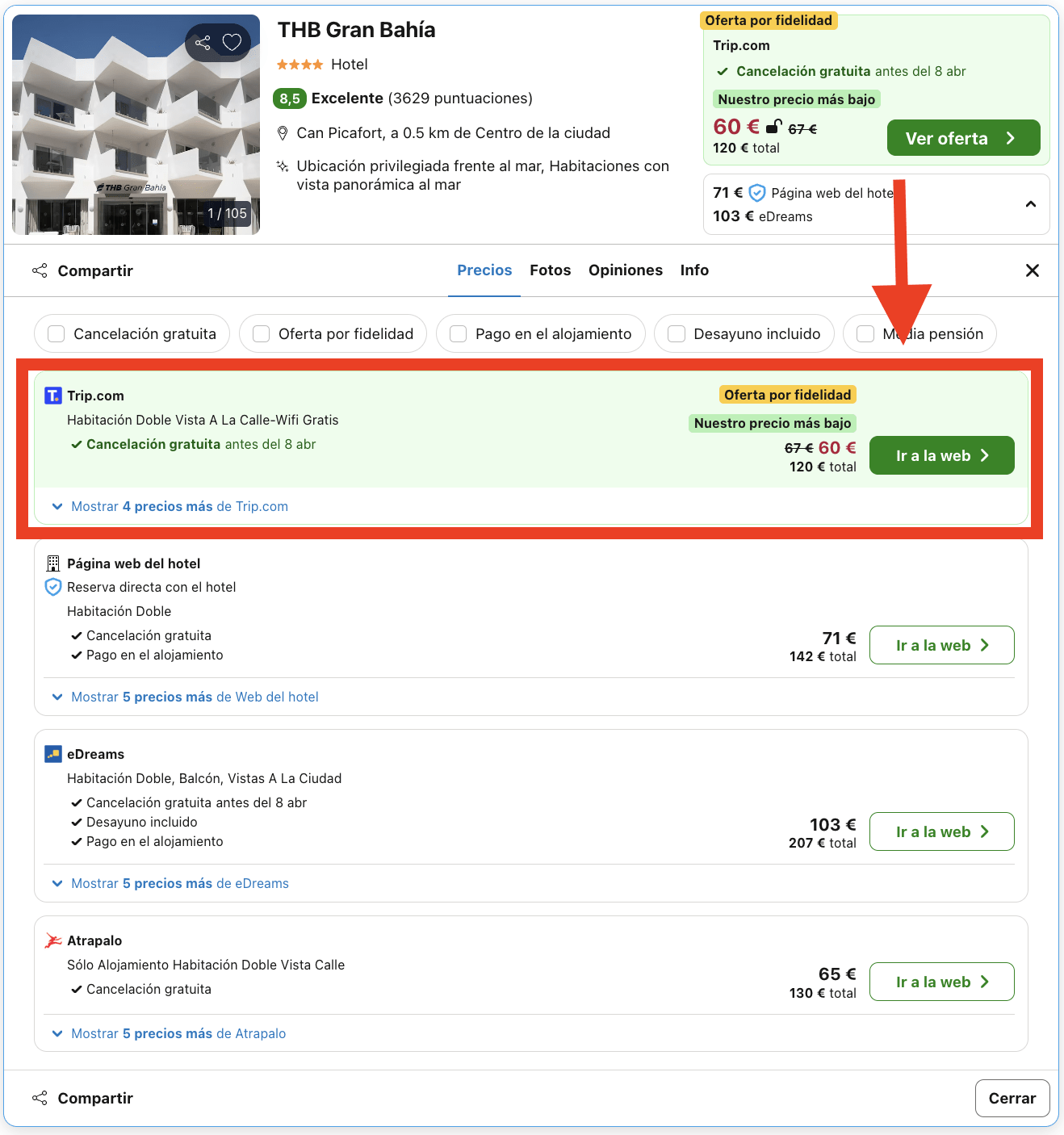 Finde en Ca'n Picafort (Mallorca): hotel 4* por 30€