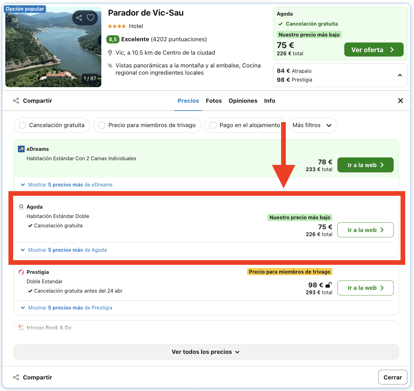 Parador en una antigua masía catalana con piscina por 37€