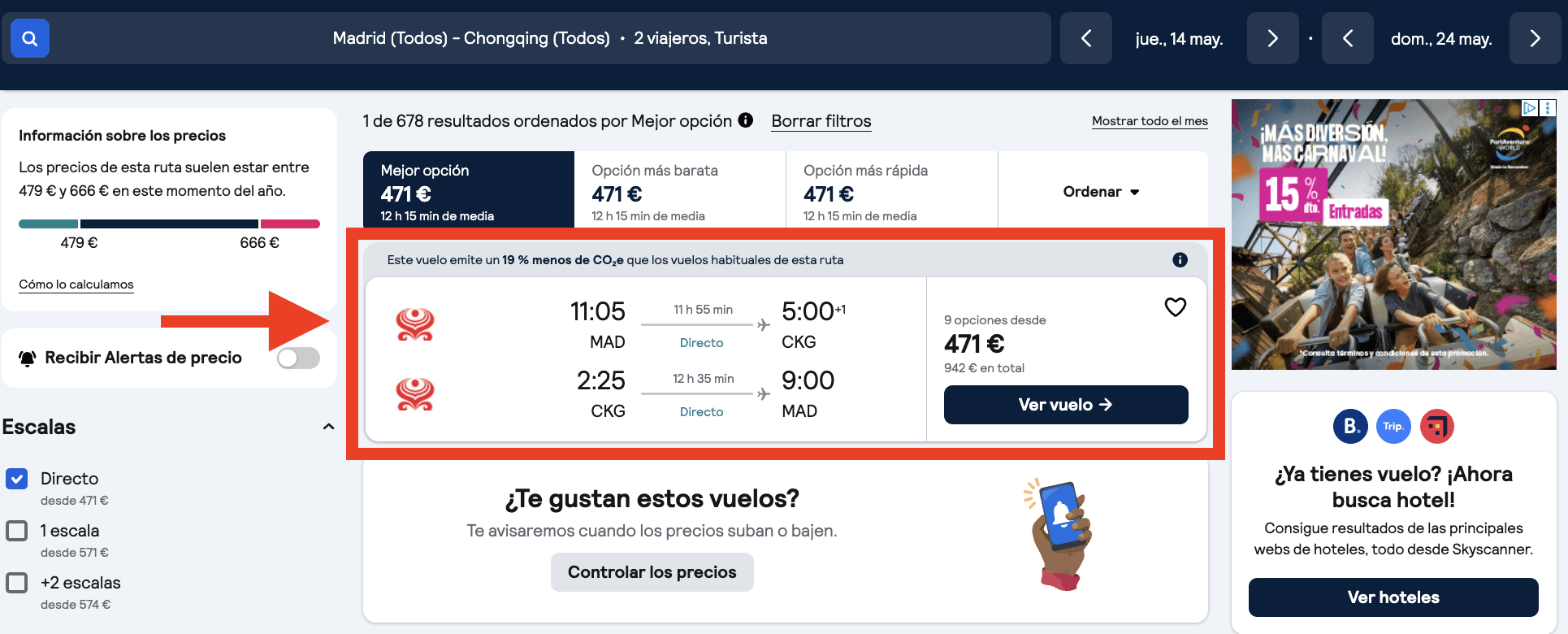 Vuelos directos a China por 476€ ida y vuelta