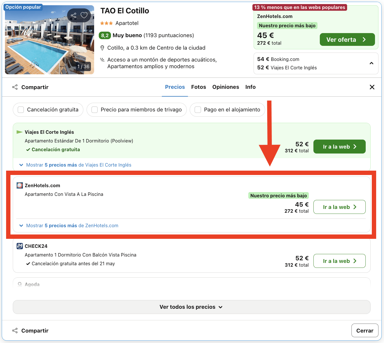 Vuelos a Fuerteventura + 6 noches en aparthotel por 165€