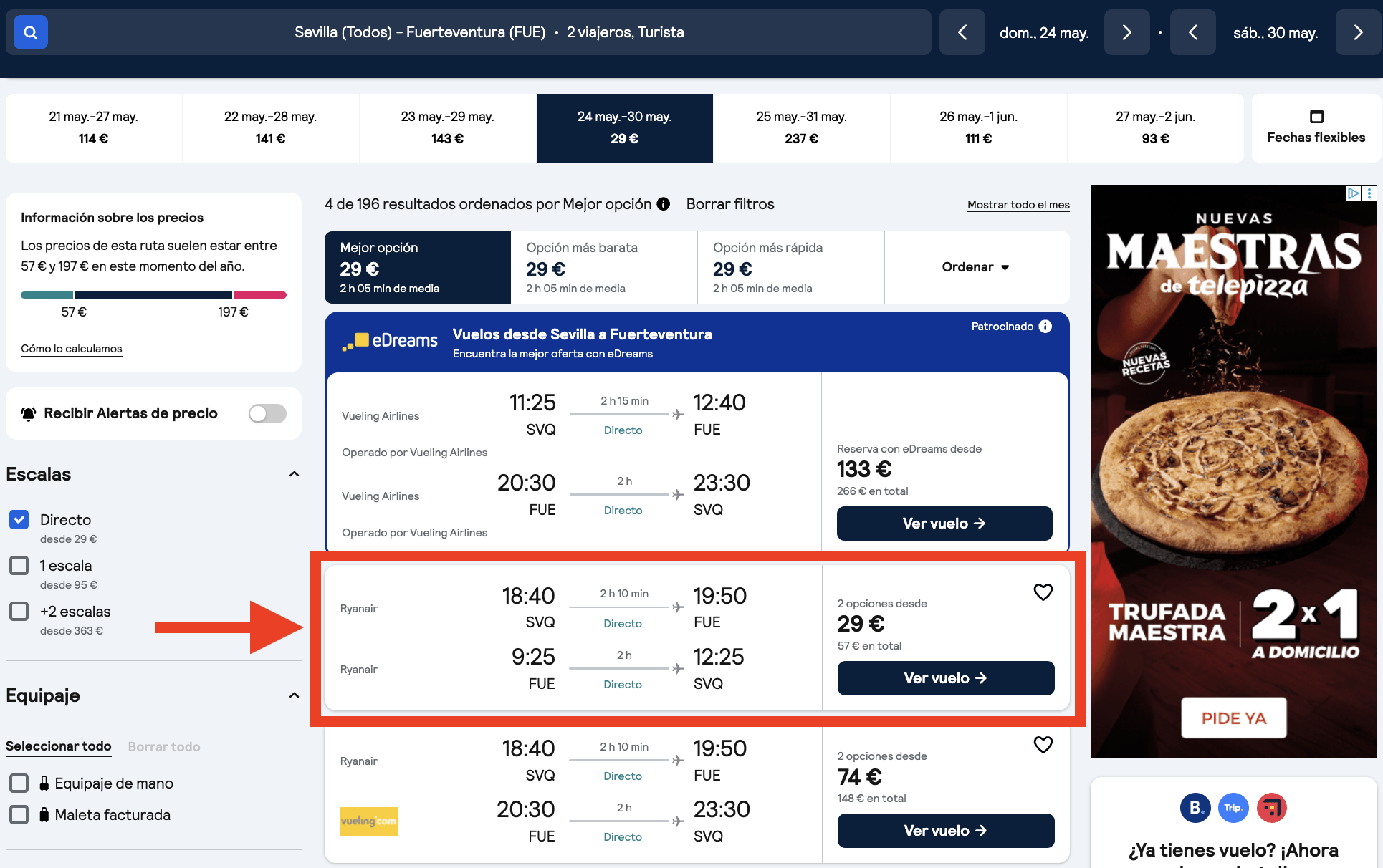Vuelos a Fuerteventura + 6 noches en aparthotel por 165€