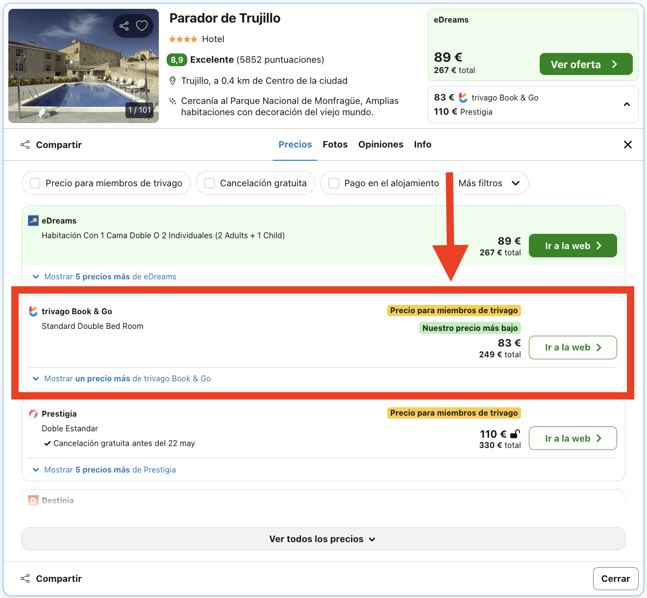 Parador que ocupa un antiguo convento franciscano del siglo XVI por 41€