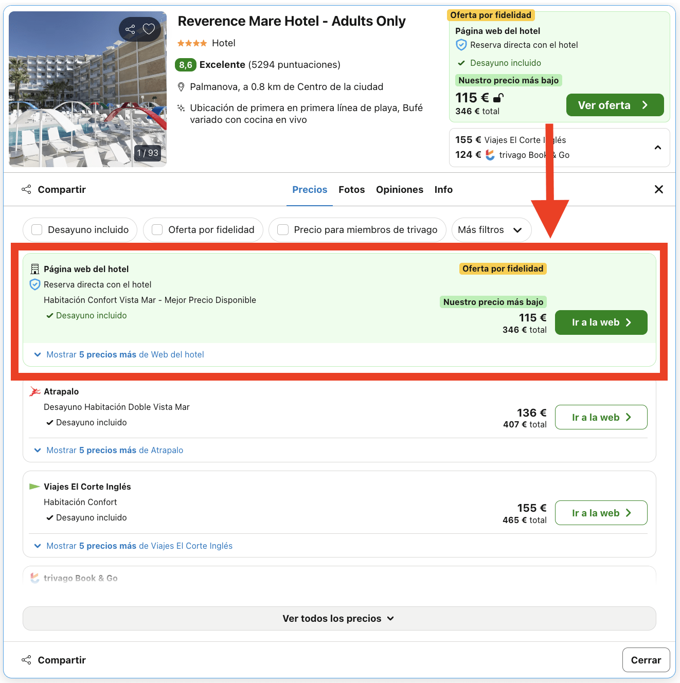 Mallorca: hotel 4* en primera línea de playa con desayuno por 57€