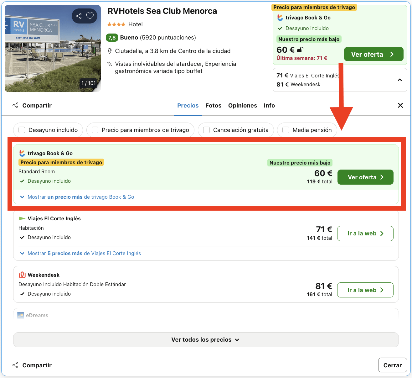 Fin de semana en Menorca: hotel 4* con desayuno por 30€