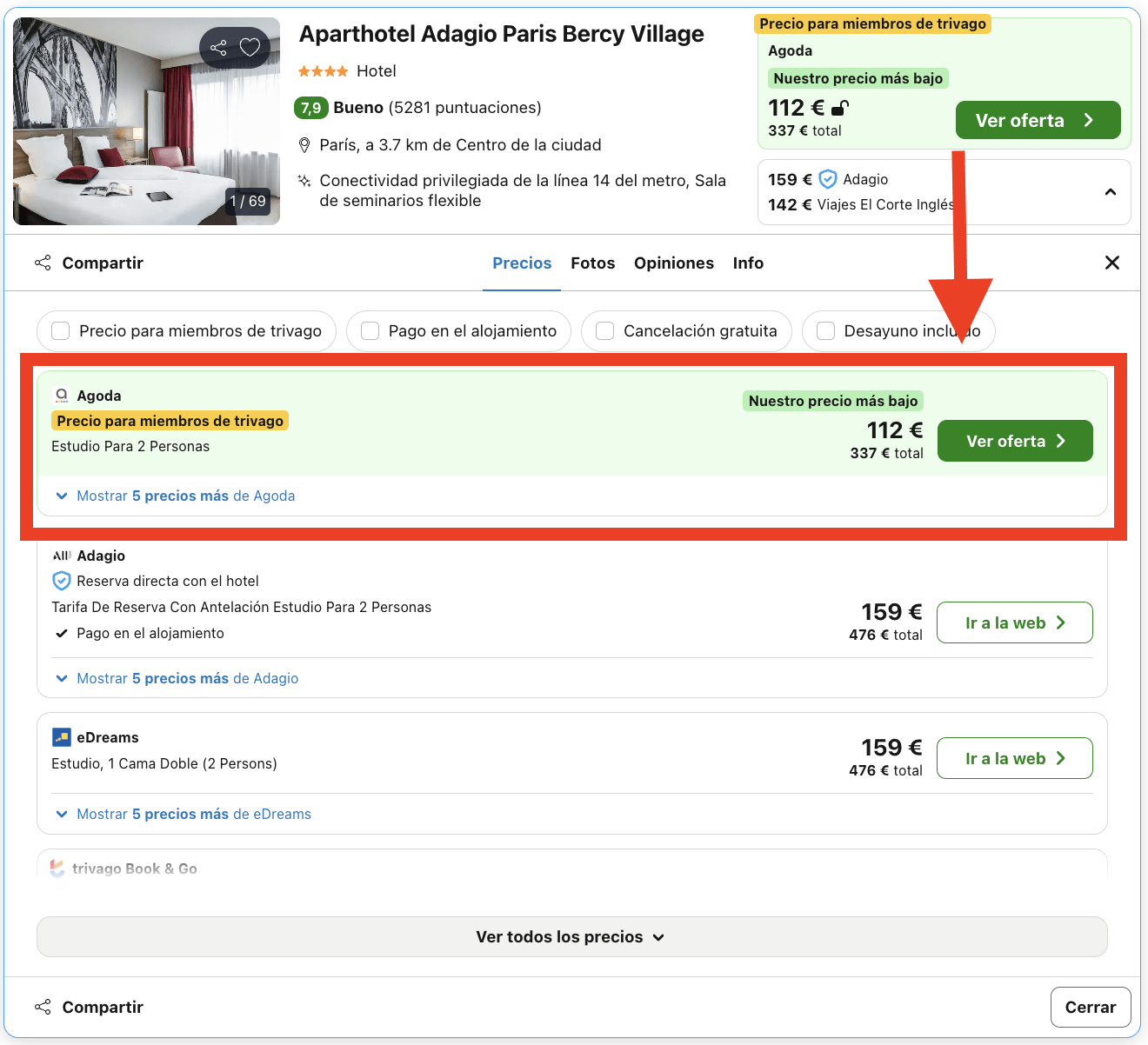 Puente de mayo en París: aparthotel 4* por 56€