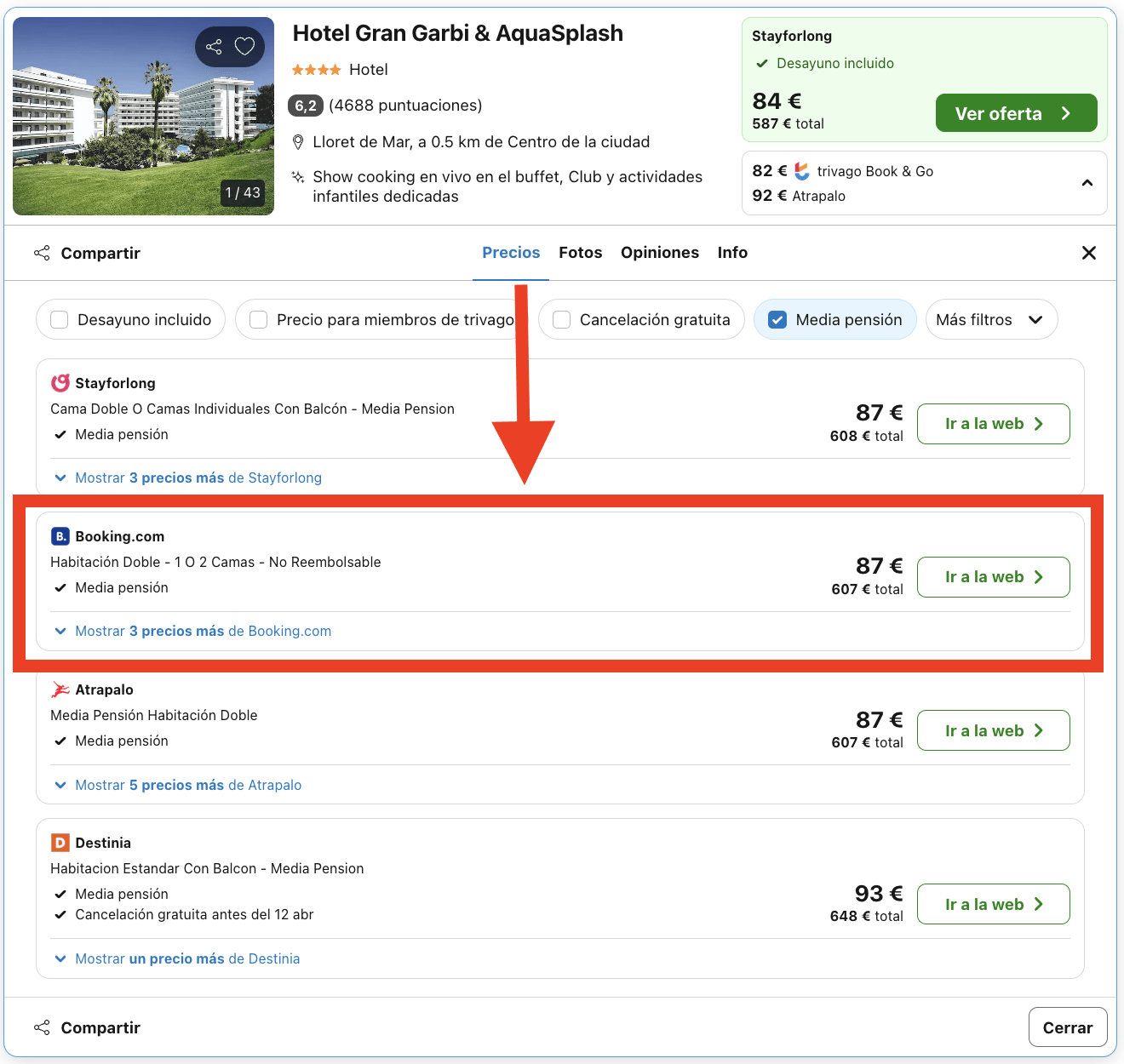 Primavera en la Costa Brava: 7 noches en hotel 4* con parque acuático en régimen de media pensión