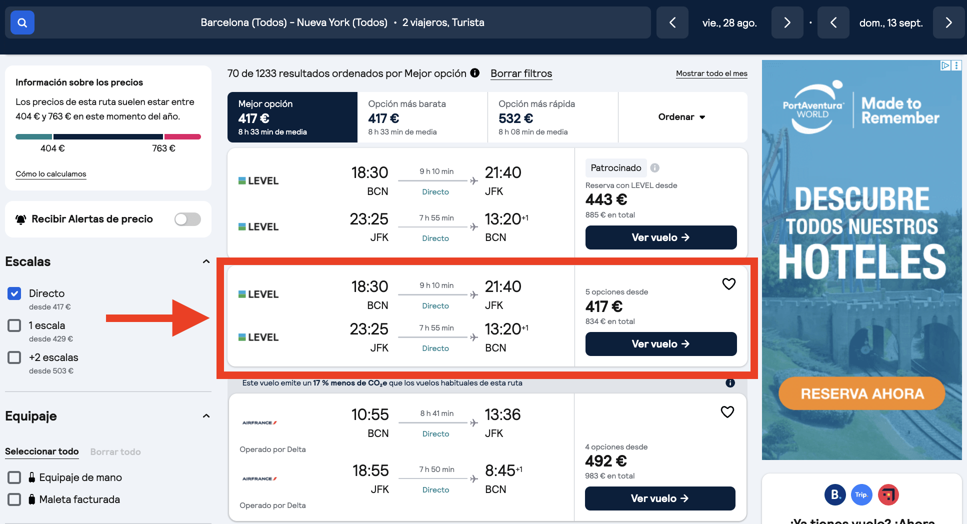 Nueva York en agosto: vuelos directos por 417€ ida y vuelta