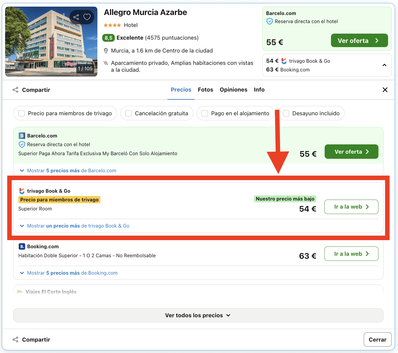 Escapada a Murcia: hotel 4* por 27€