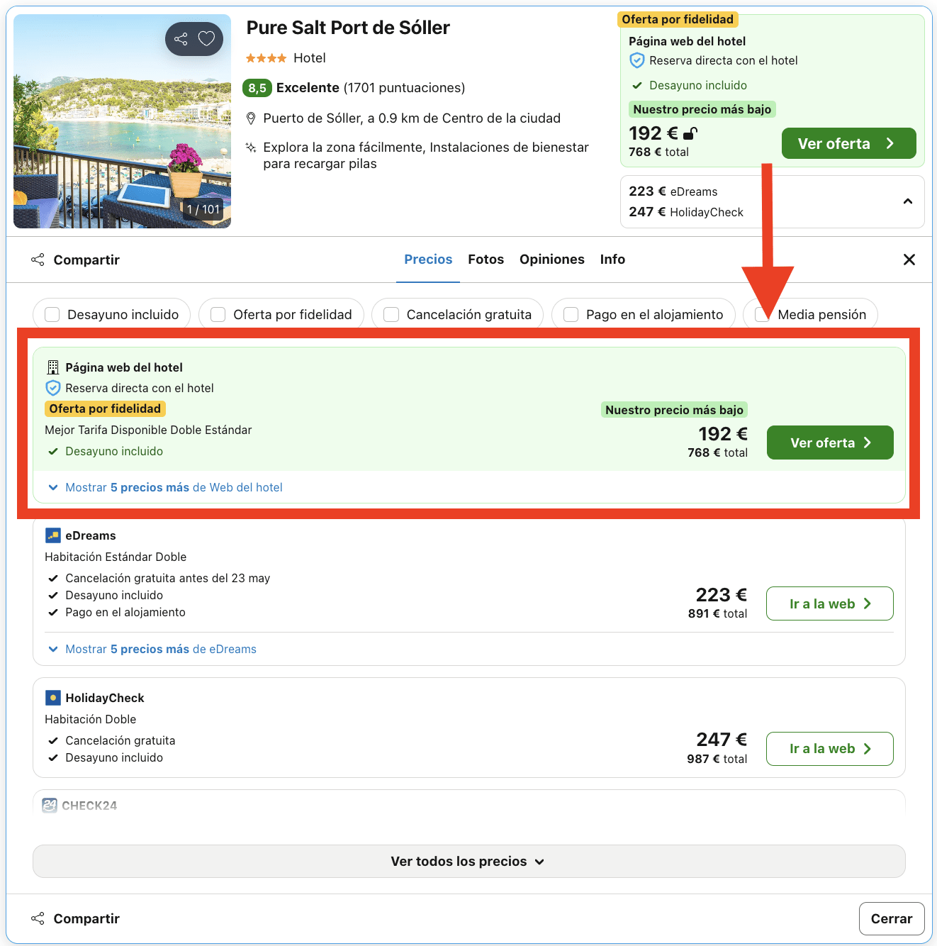 Port de Sóller (Mallorca): hotel 4* con desayuno por 96€