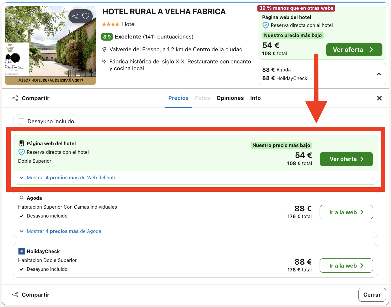 Finde en uno de los mejores hoteles rurales de España por 27€
