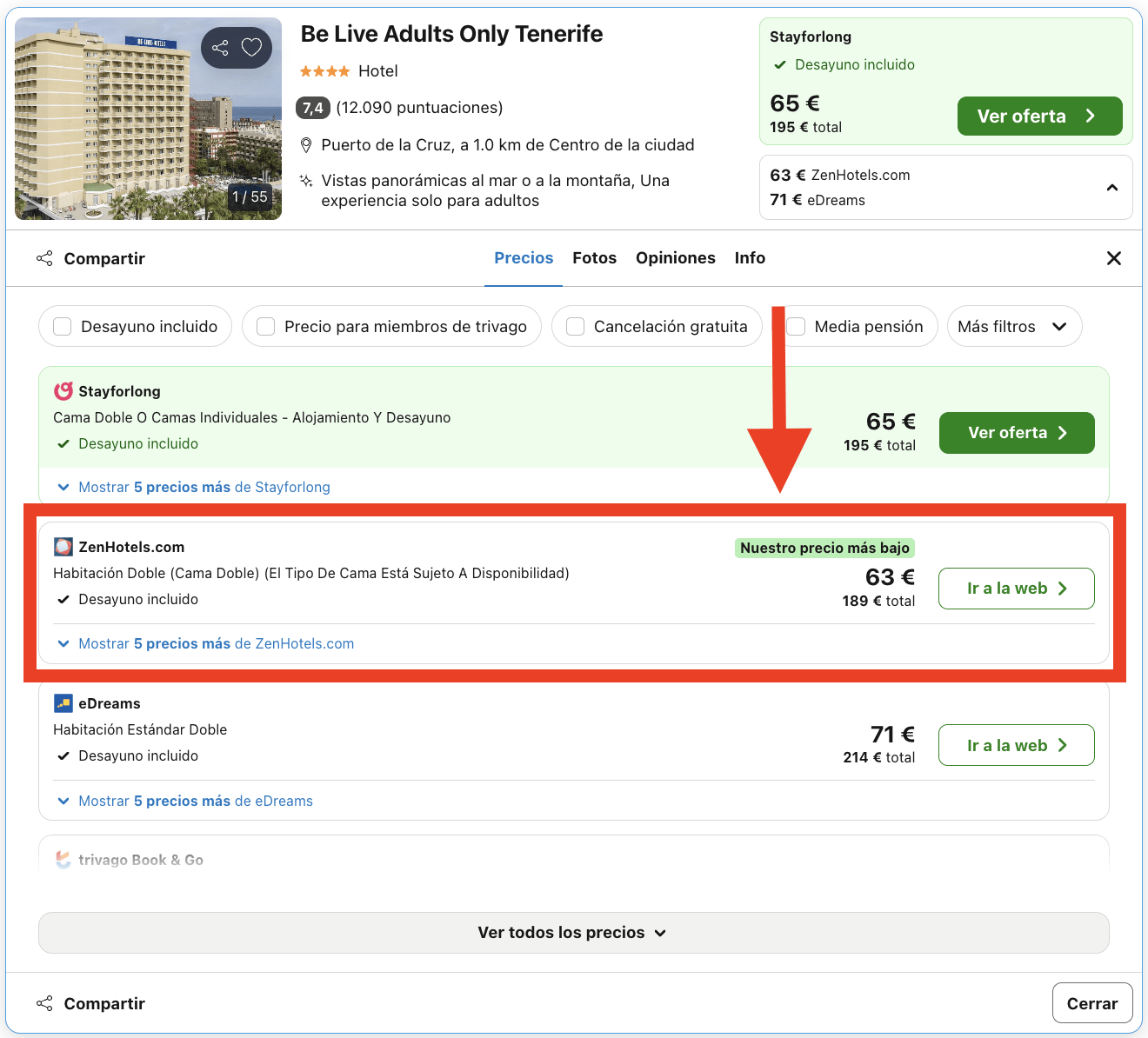 Tenerife: hotel 4* Adults Only con desayuno por 31€