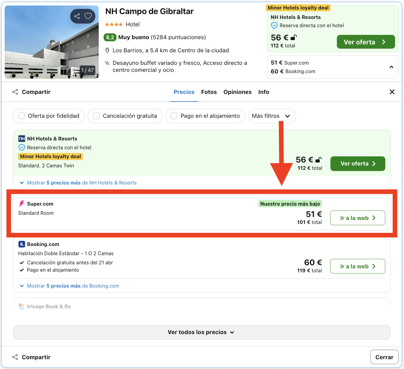 Fin de semana en el Campo de Gibraltar: hotel NH 4* por 25€