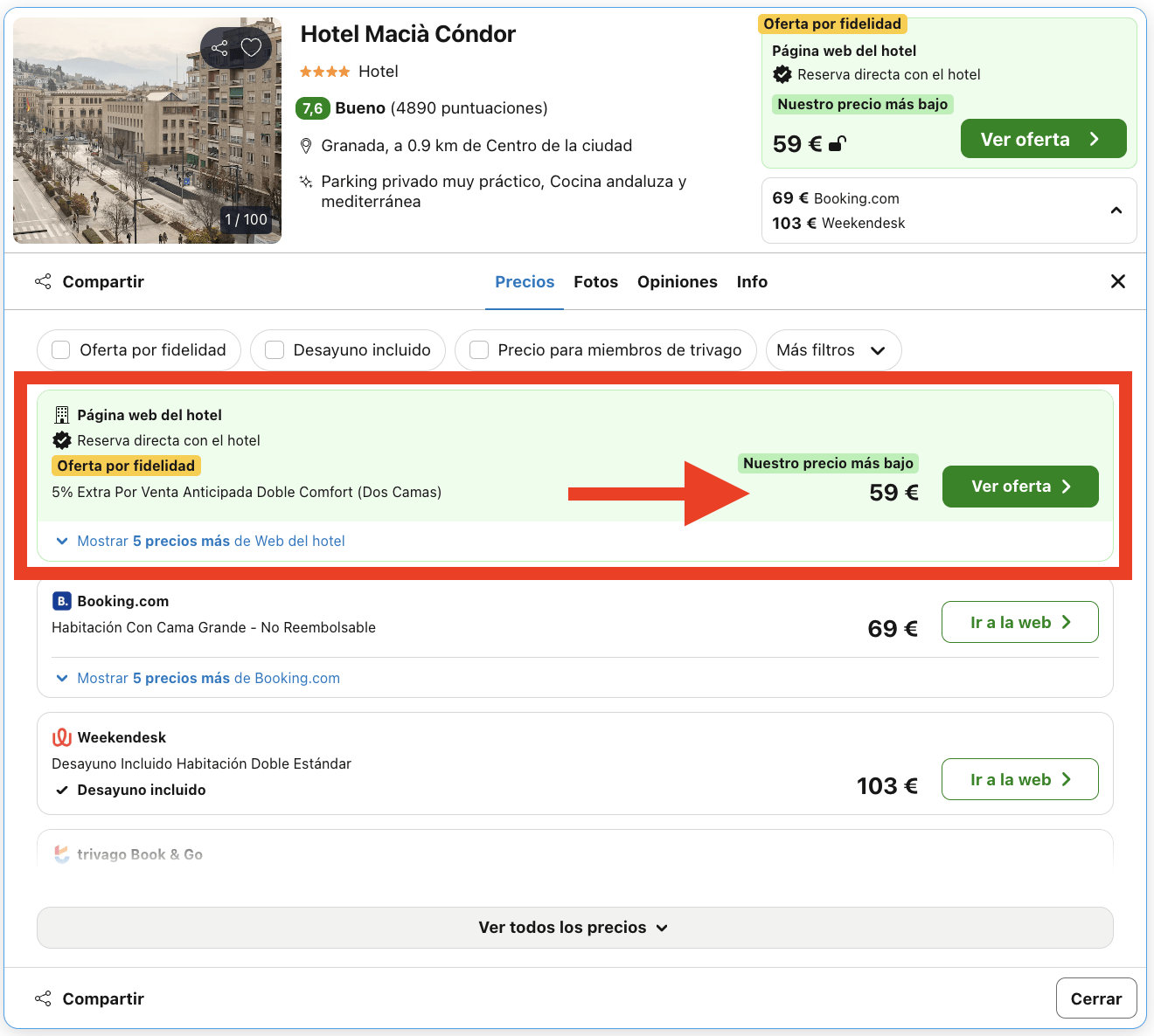 Escapada a Granada: hotel 4* en el centro por 29€