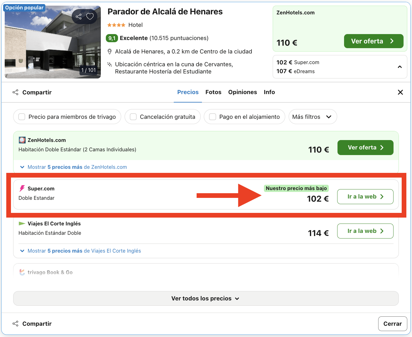 Parador en un edificio que recupera tres colegios-convento del siglo XVII por 51€