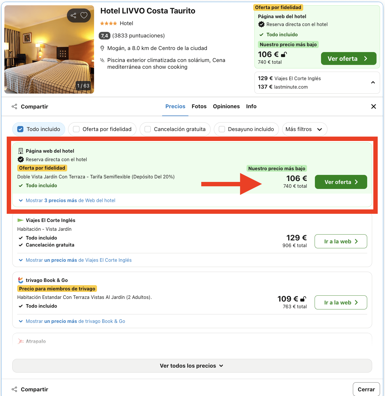 Hotel 4* en un entorno idílico a solo 200 metros de la Playa de Taurito con todo incluido por 53€