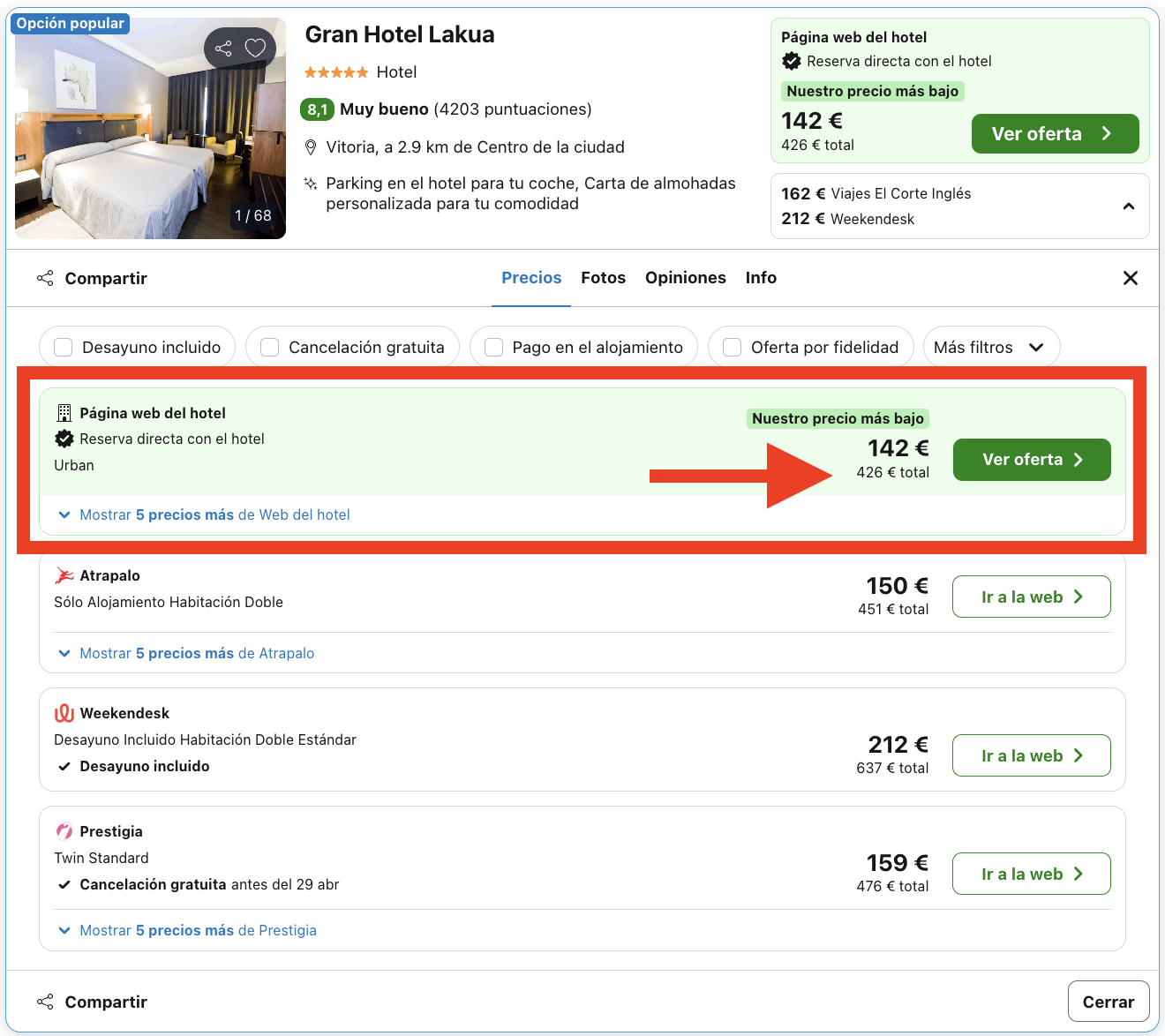 Puente de mayo en Vitoria-Gasteiz: hotel 5* por 71€
