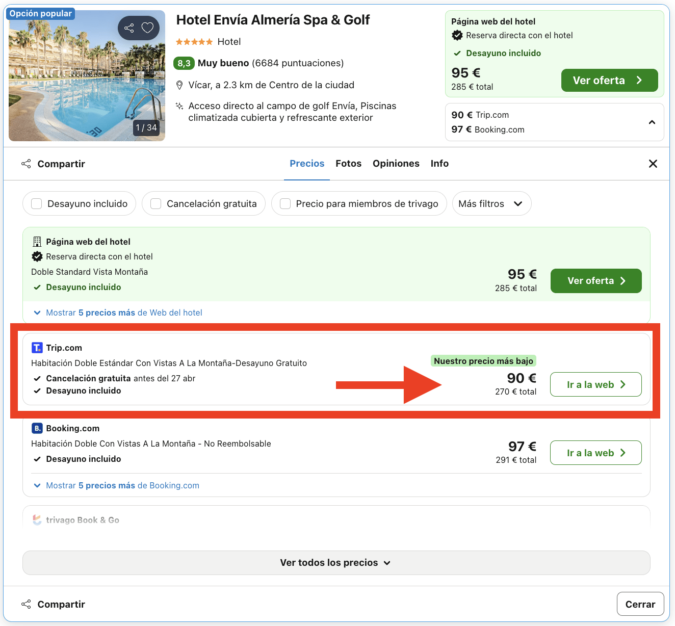 Puente de mayo en la Costa de Almería: resort 5* Spa & Golf por 45€