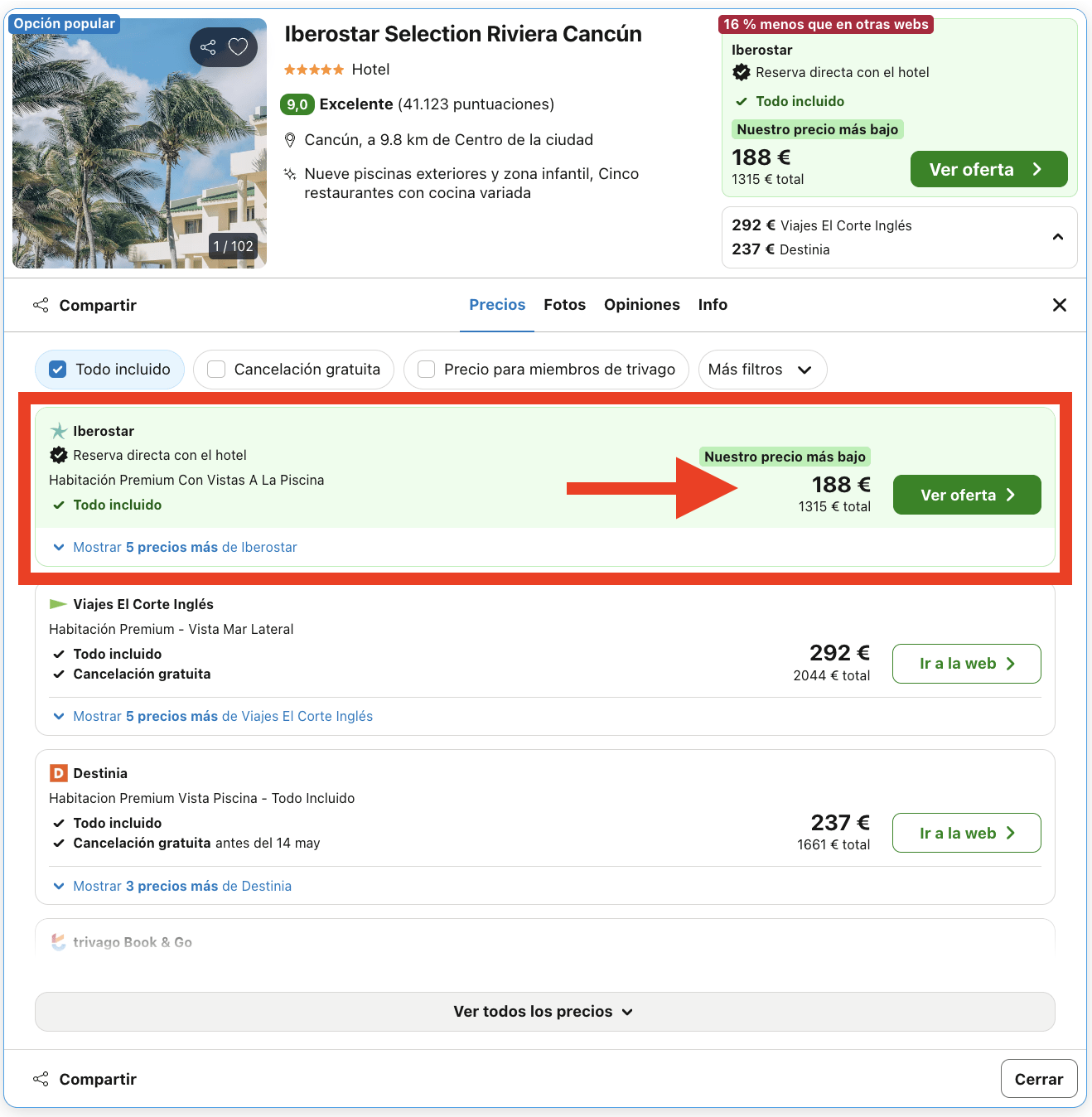Habitación Premium en el resort Iberostar Selection Riviera Cancún 5* All Inclusive por 94€