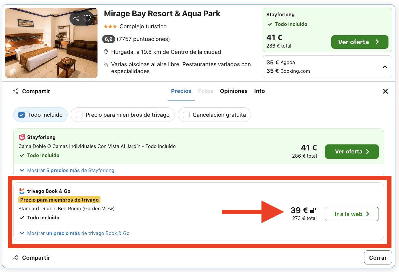 Mar Rojo: resort con parque acuático en régimen de todo incluido por 20€