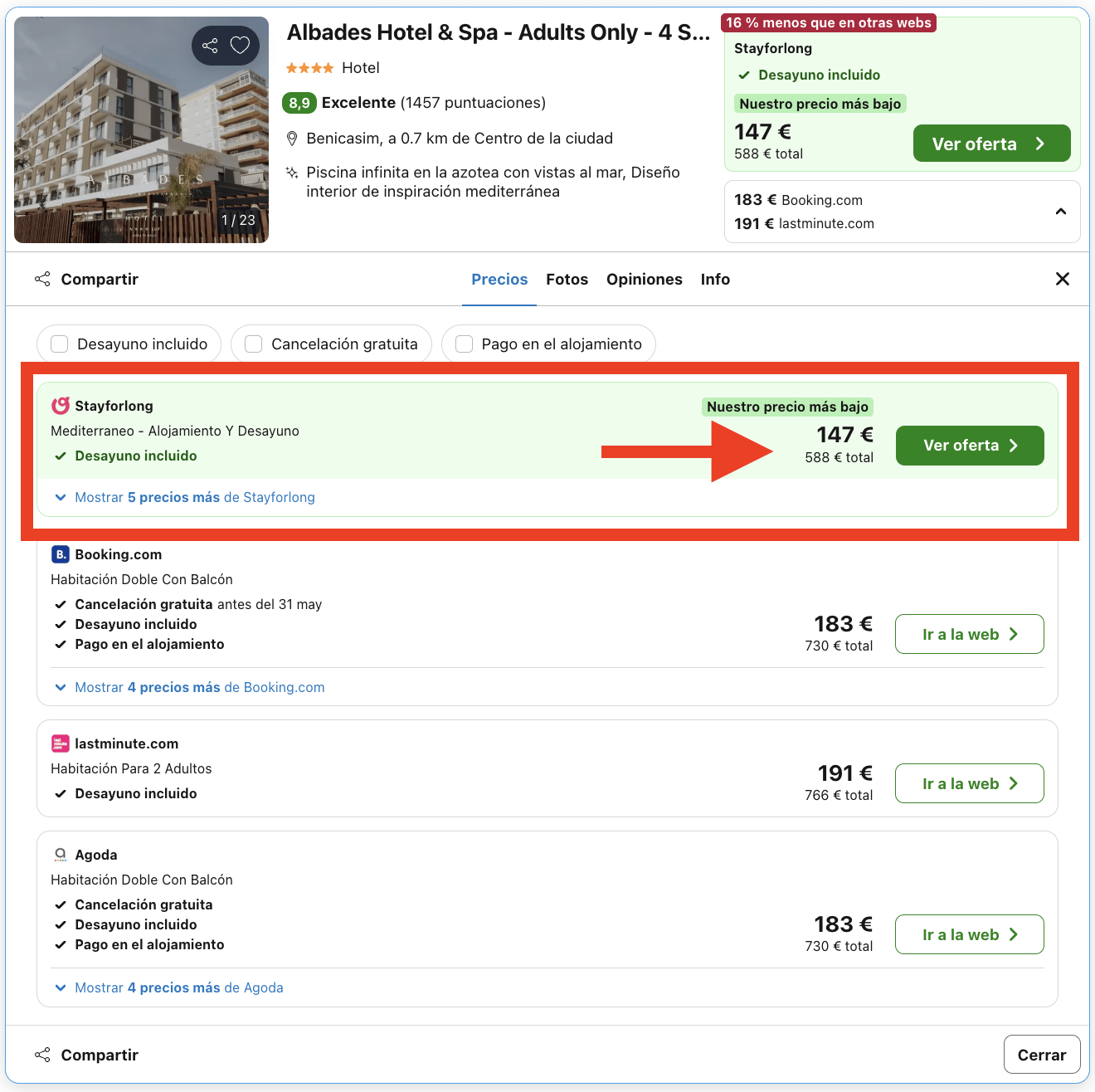 Escapada Adults Only en Benicàssim: hotel & spa 4* superior por 73€