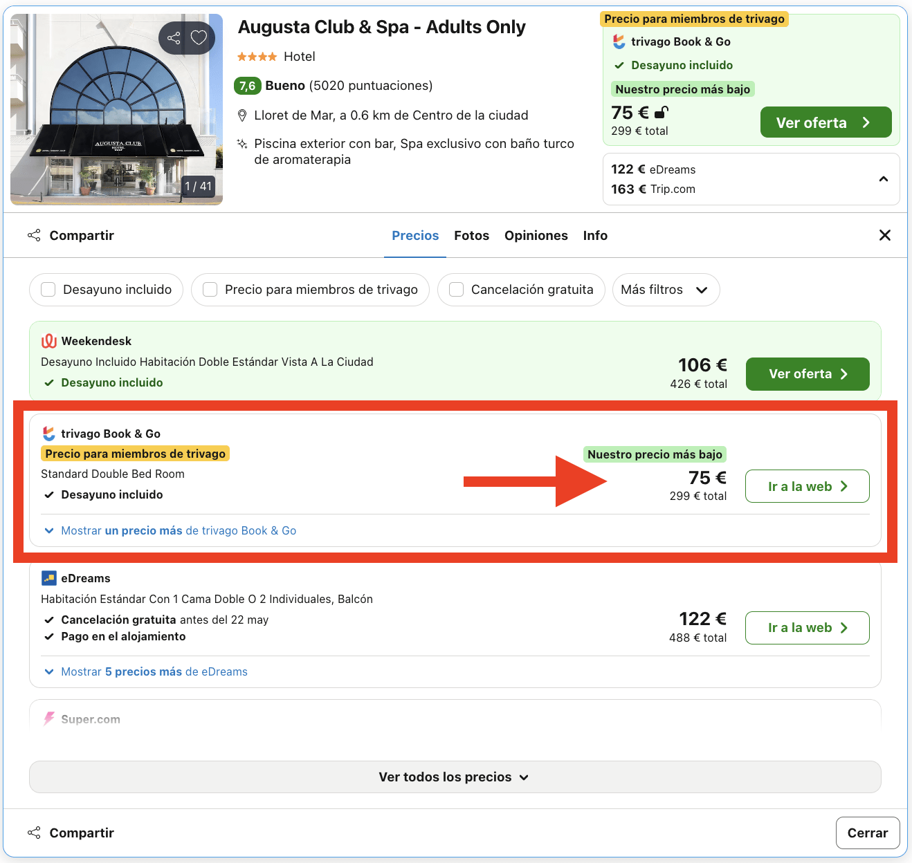 Club & Spa 4* solo para adultos en la Costa Brava por 37€