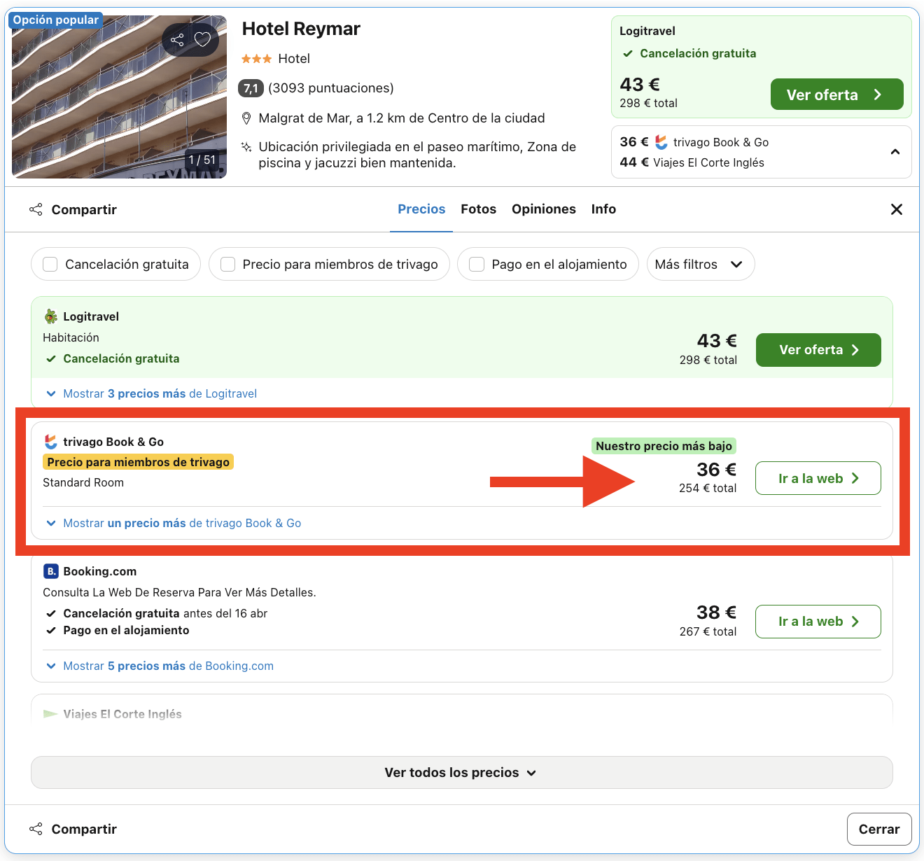 7 noches en la Costa del Maresme por 127€