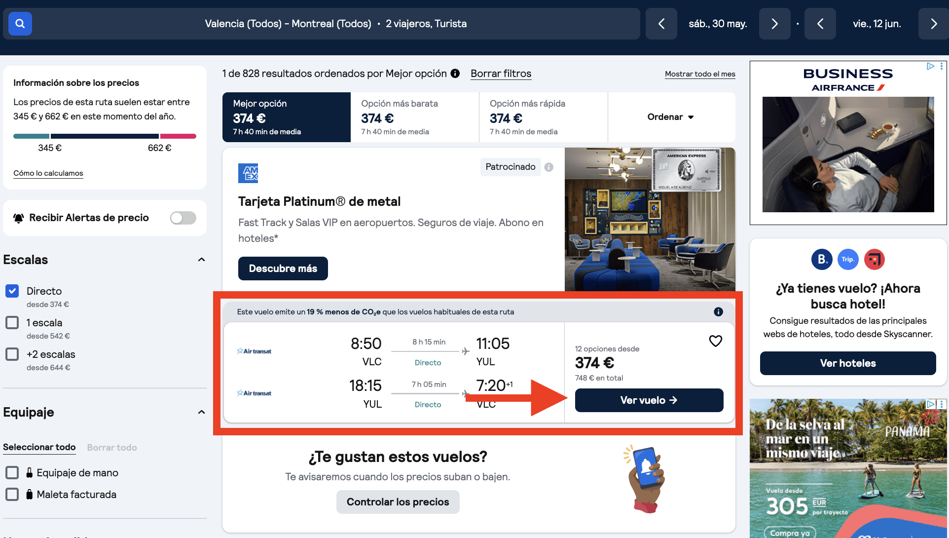 Vuelos directos a Montreal por 374€ ida y vuelta