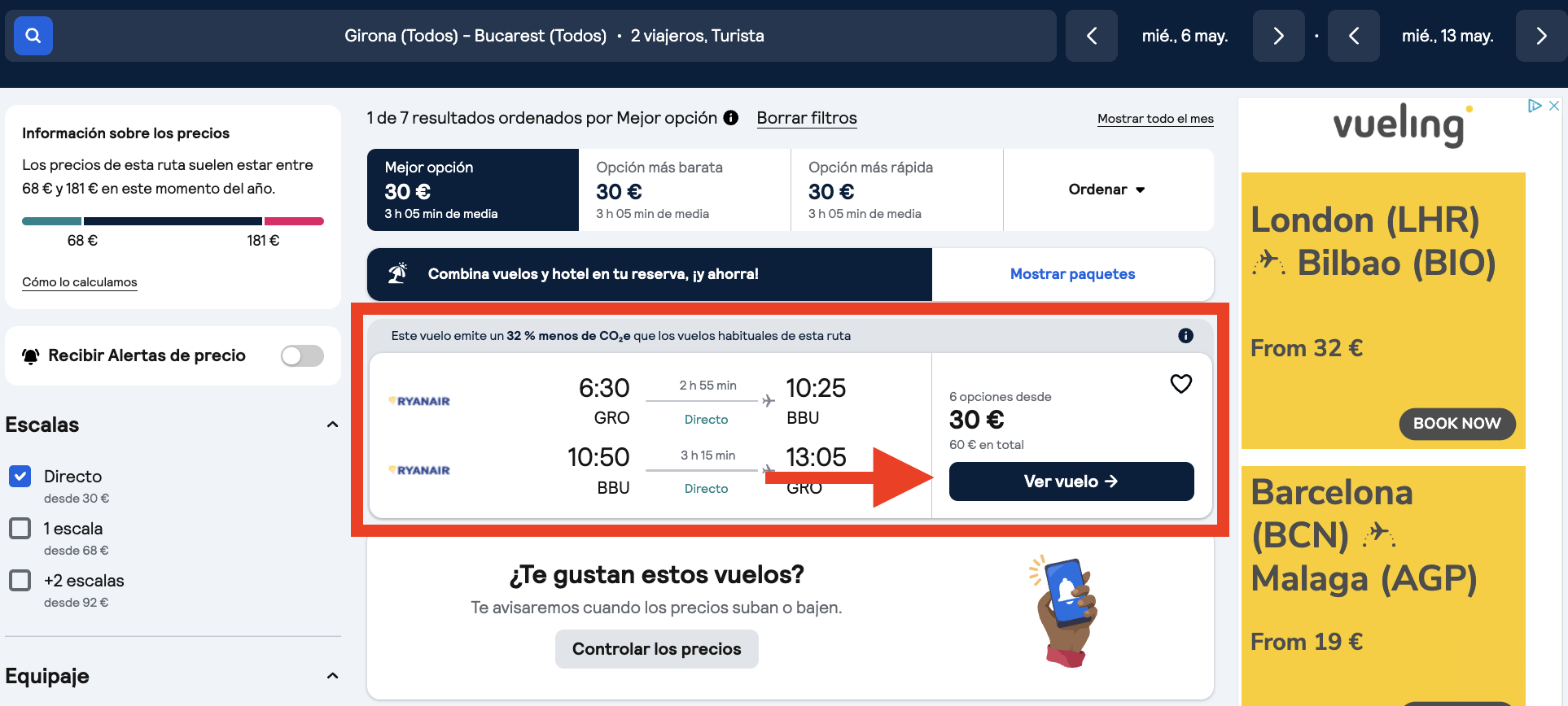 Vuelos a Bucarest por 30€ ida y vuelta
