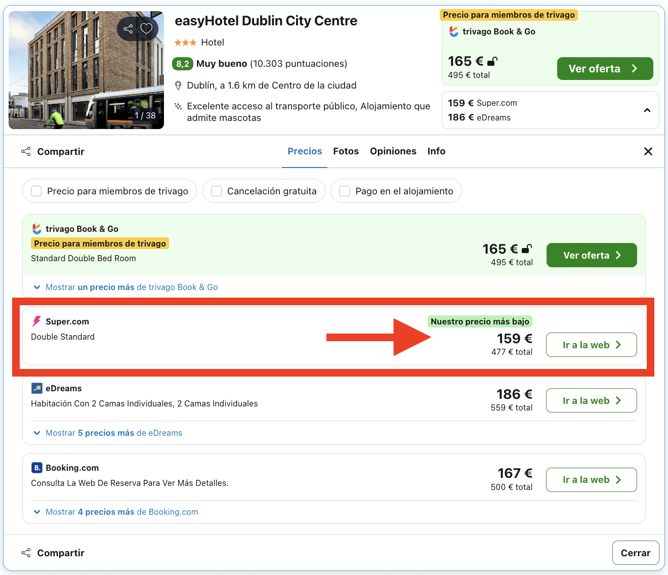 Dublín: vuelos de ida y vuelta + 3 noches en hotel céntrico por 269€