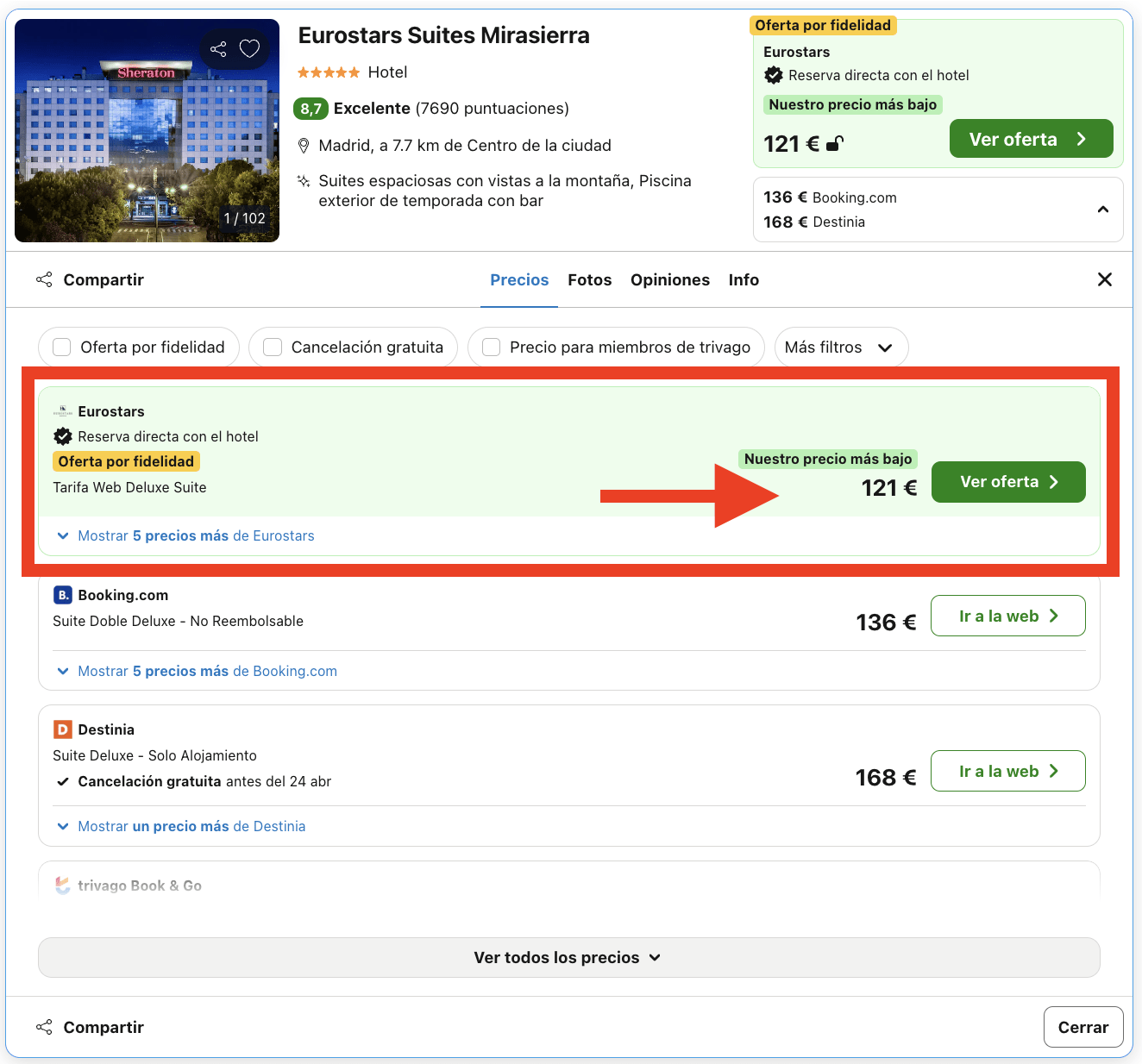Suite de lujo con bañera de hidromasaje en un hotel 5* por 60€