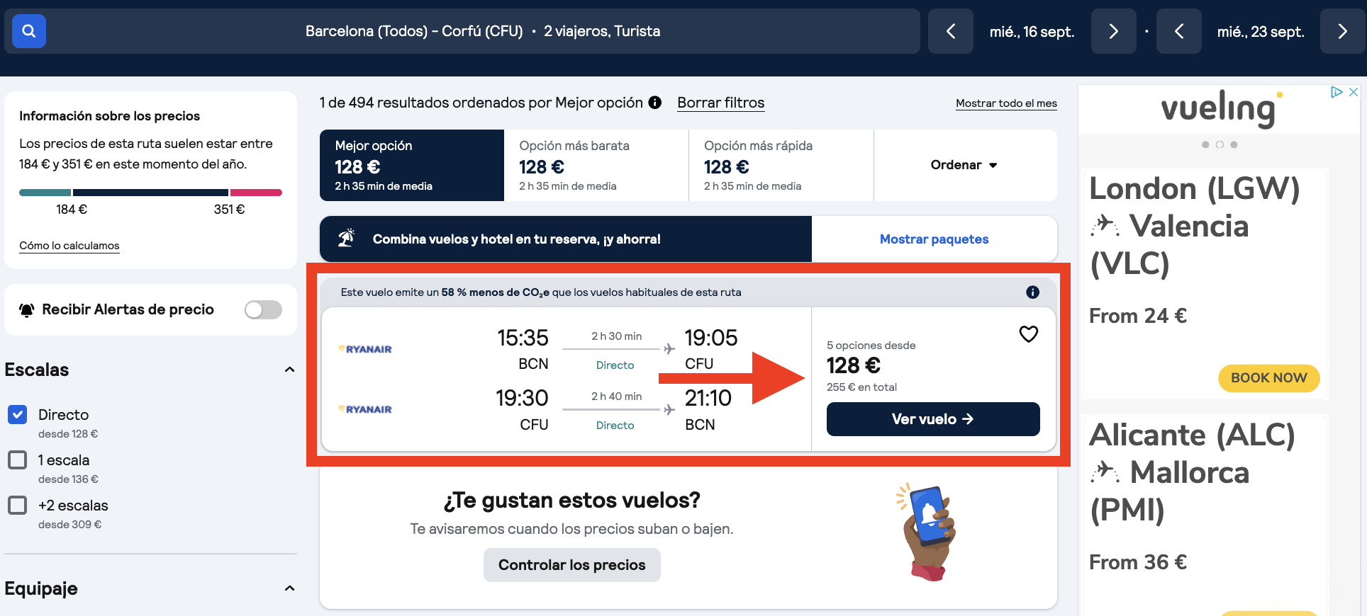 Final de verano en la isla griega de Corfú por 128€ ida y vuelta