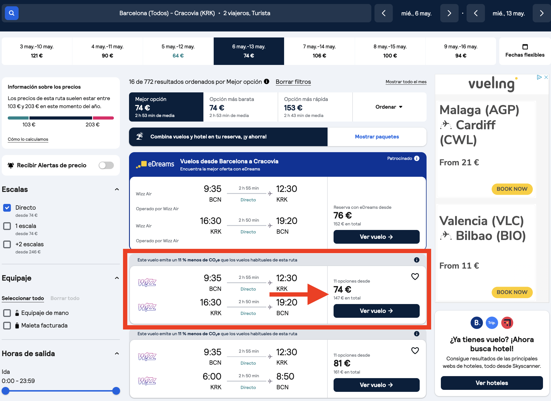 Vuelos a Cracovia por 74€ ida y vuelta