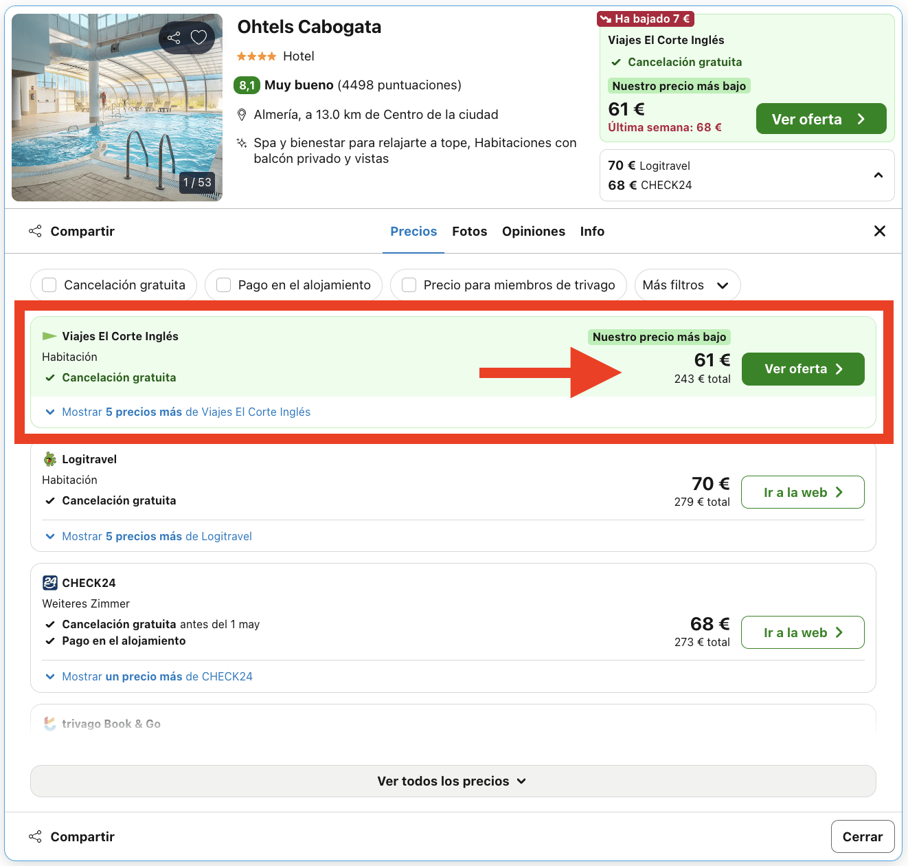 Vacaciones de última hora en Cabo de Gata: hotel 4* en la playa por 29€
