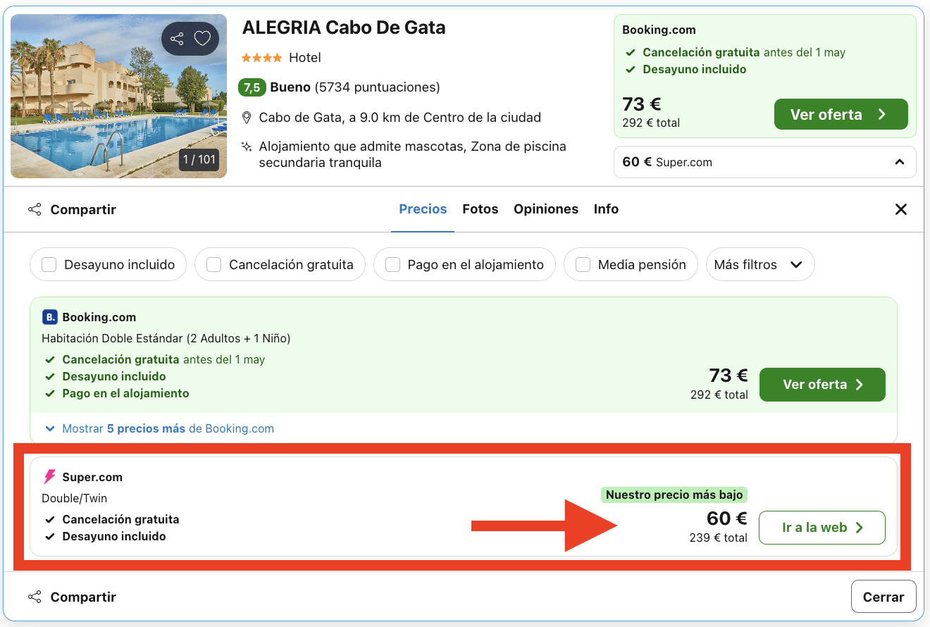 Escapada de última hora a Cabo de Gata: hotel 4* por 30€