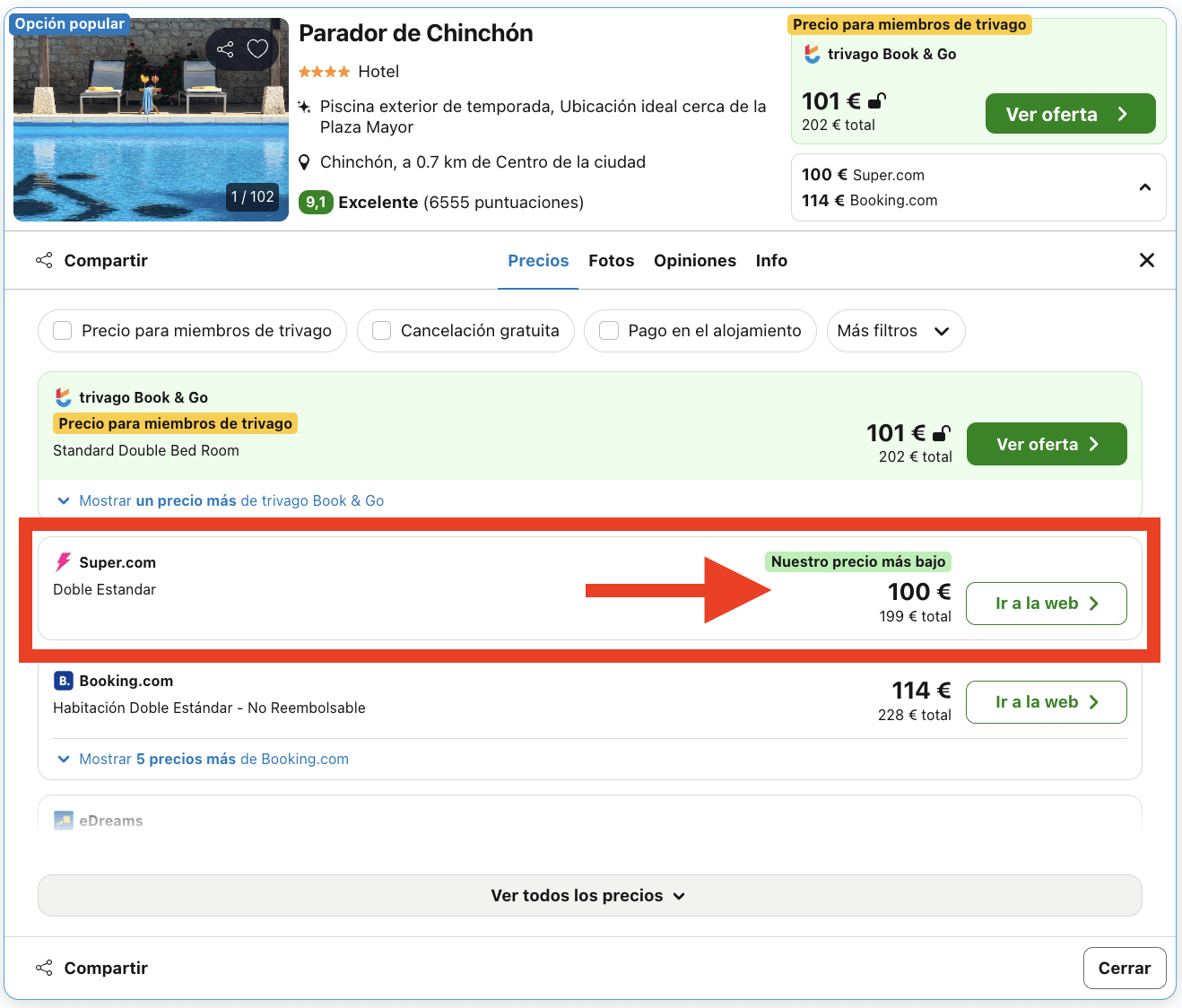 Parador en un edificio con toques mudéjares propios de la arquitectura del siglo XVI por 50€