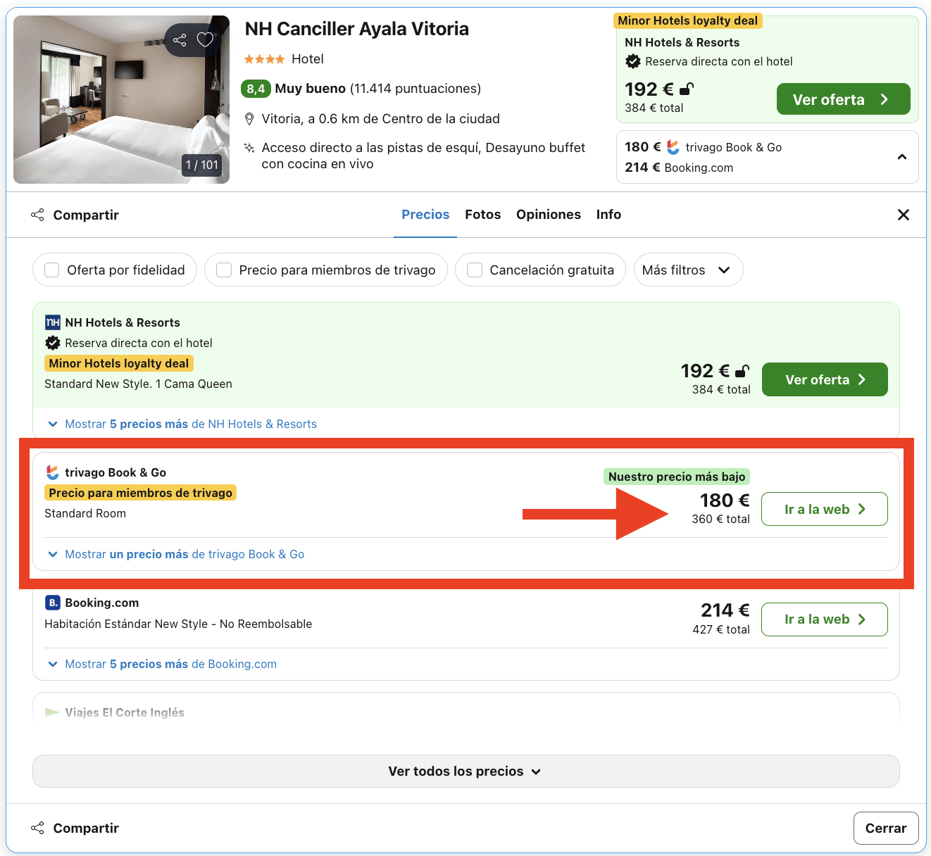 Finde en Vitoria-Gasteiz: hotel NH 4* con vistas por 90€
