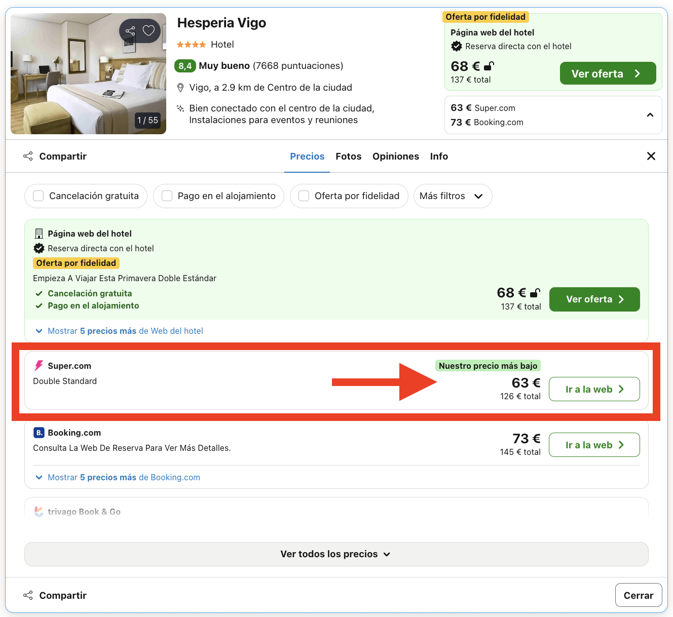 Finde en Vigo: hotel 4* por 31€