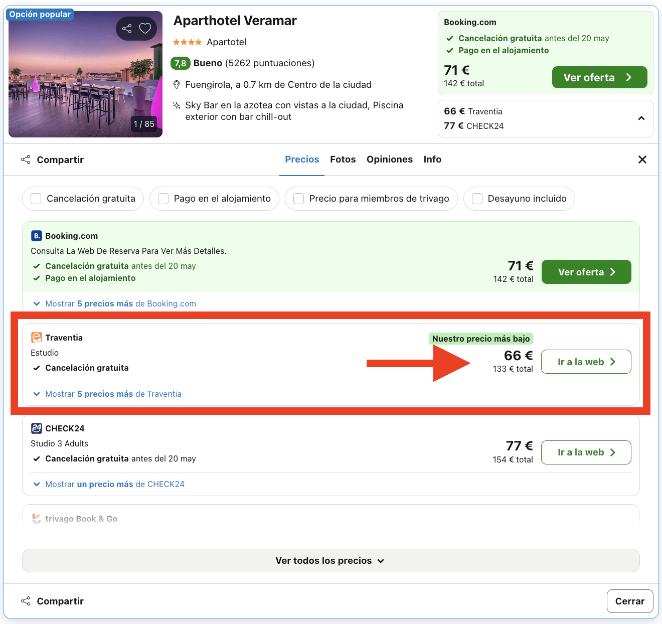 Finde en Fuengirola: aparthotel 4* por 33€