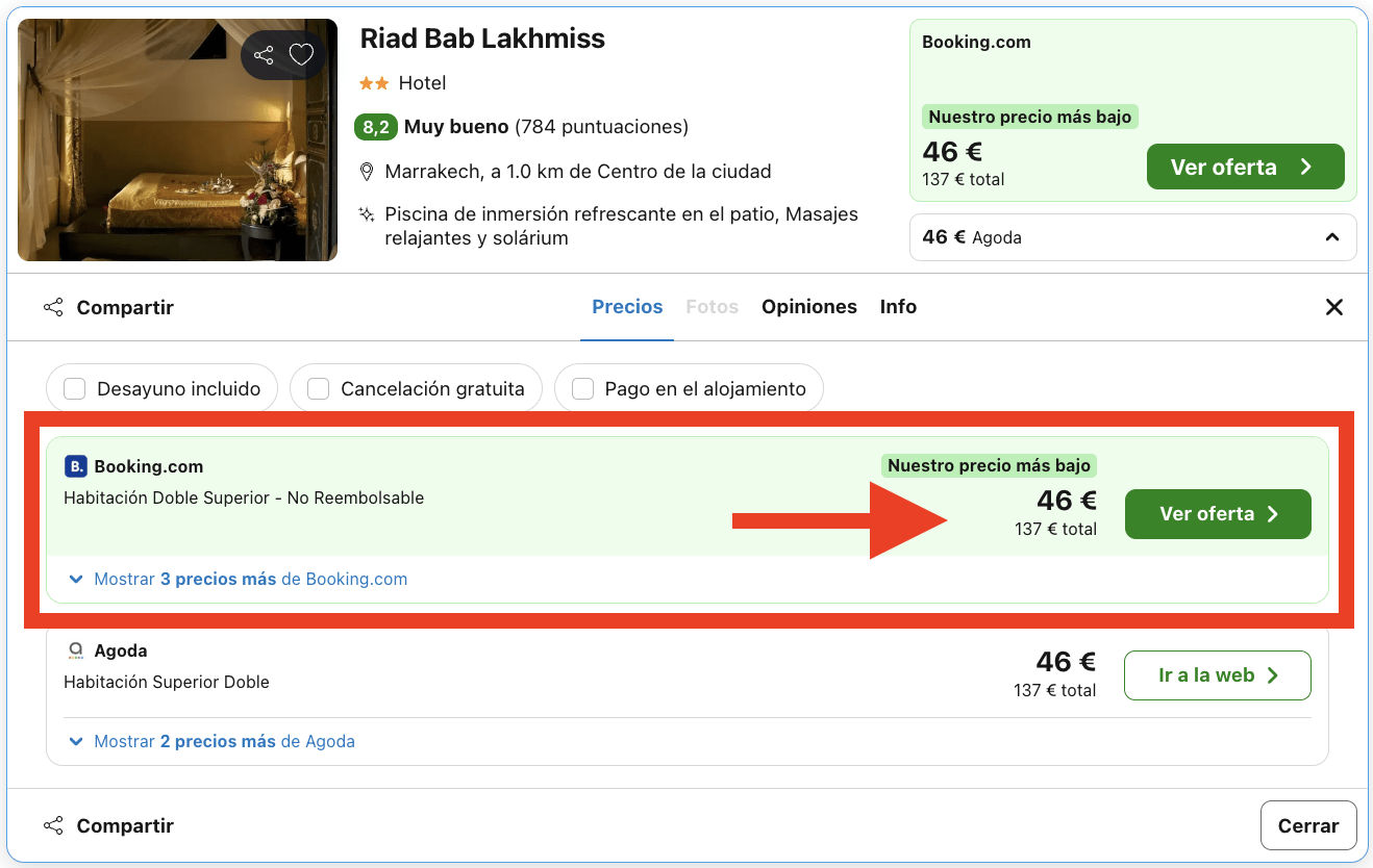 Vuelos a Marrakech + 3 noches en un riad por 98€