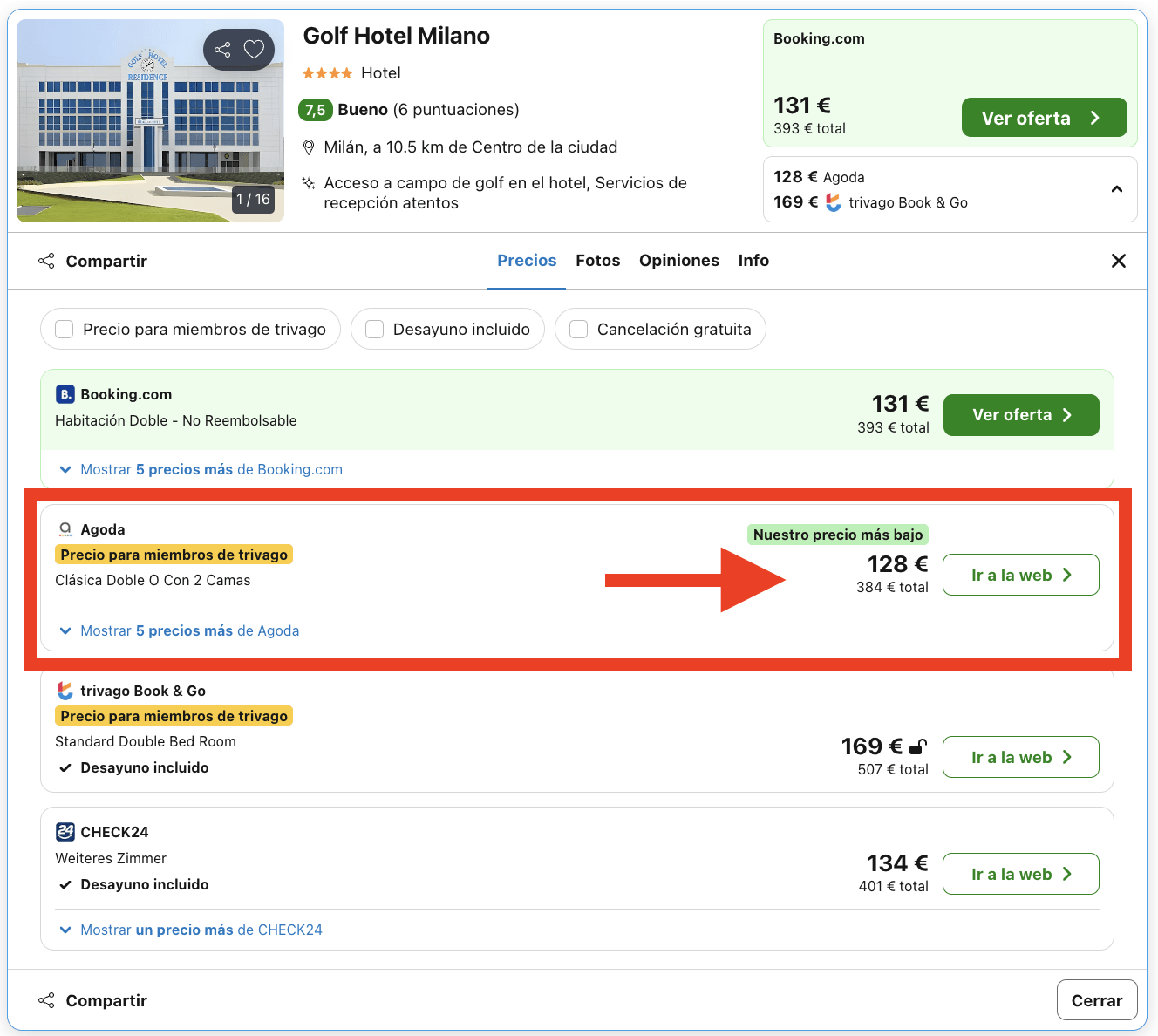 Milán: vuelos + 3 noches en hotel 4* por 224€
