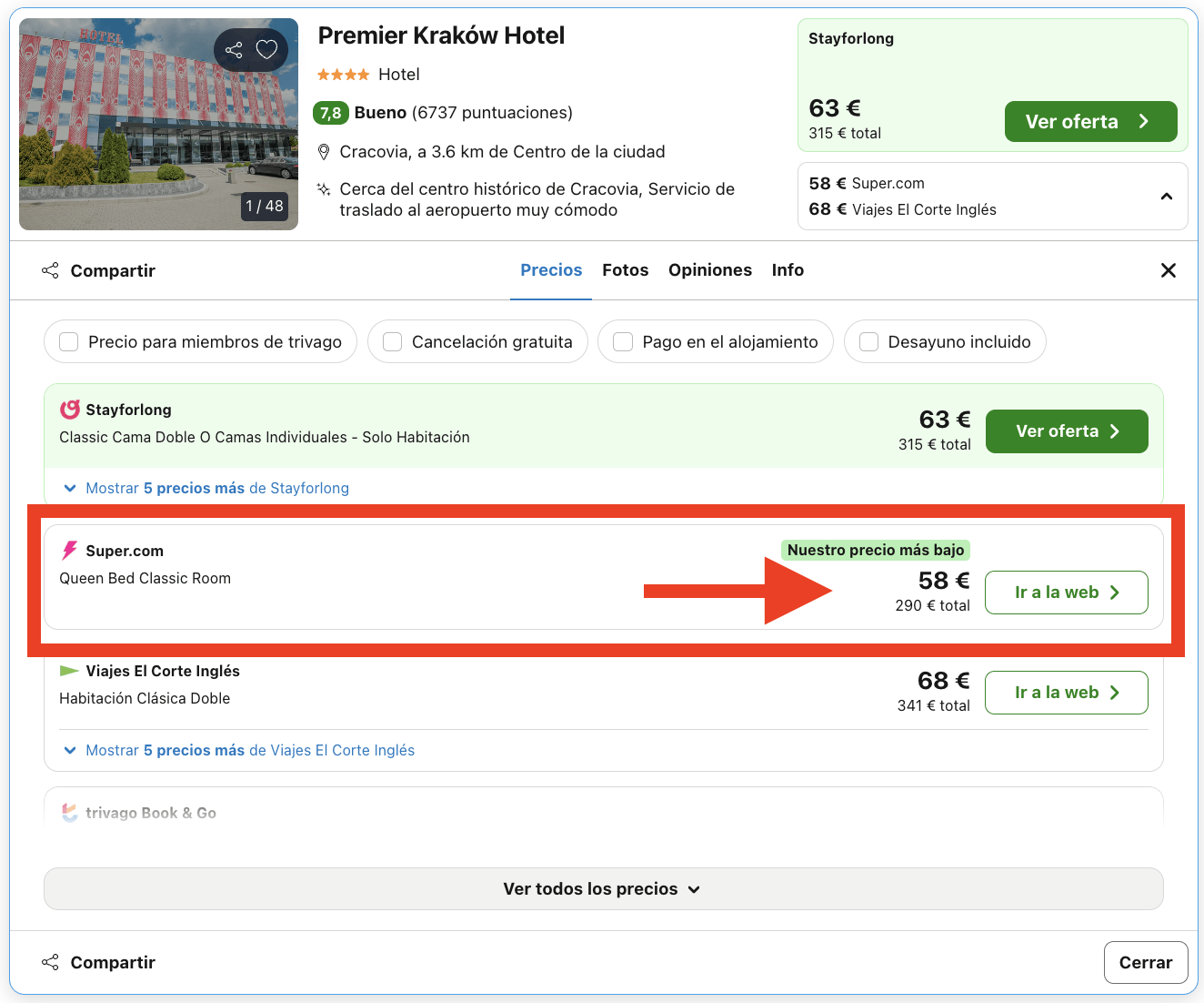 Vuelos a Cracovia + 3 noches en hotel 4* por 211€