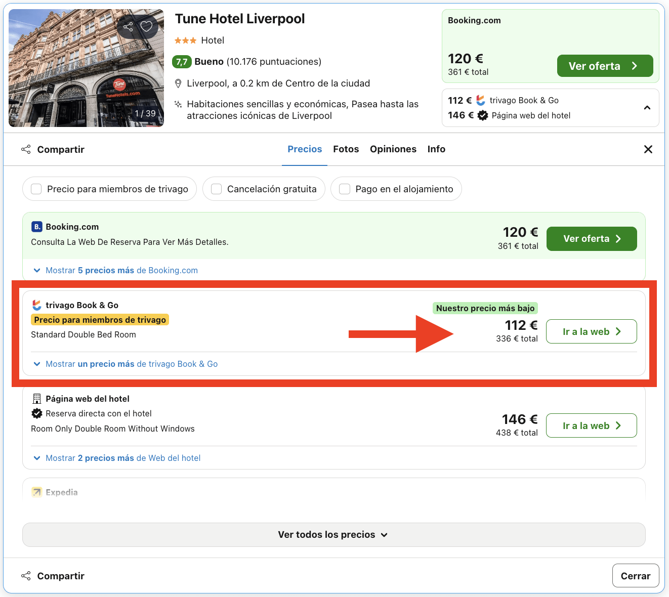 Puente de mayo en Liverpool: hotel céntrico por 56€