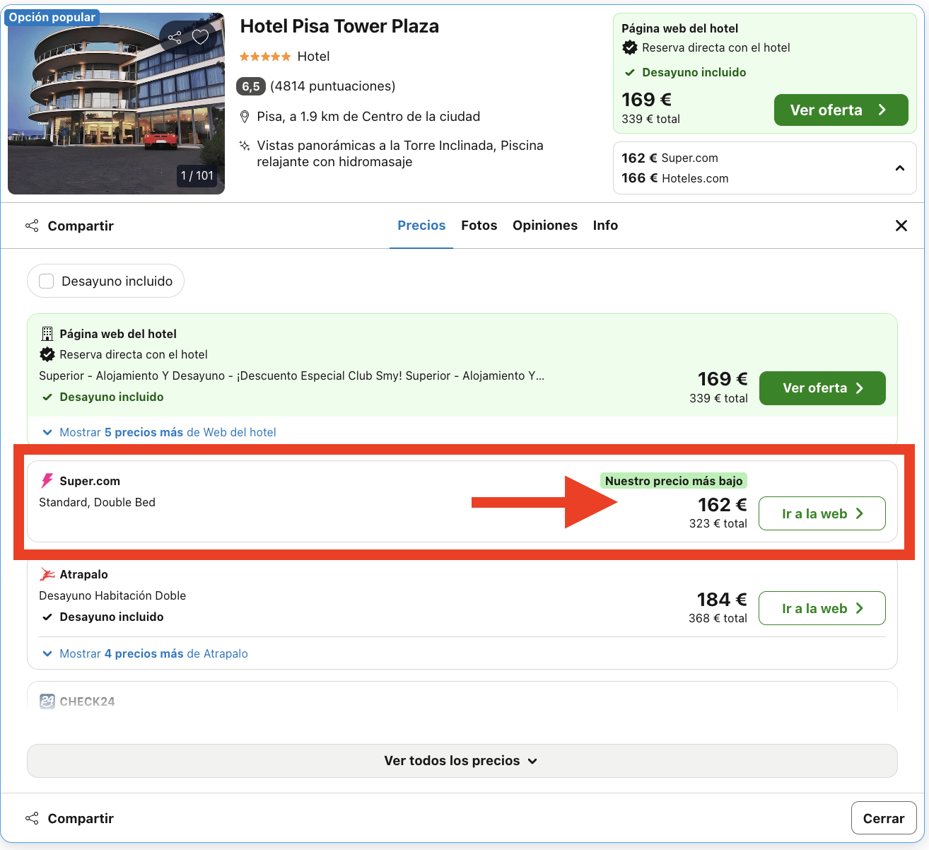 Escapada de lujo a Pisa: hotel 5* por 81€